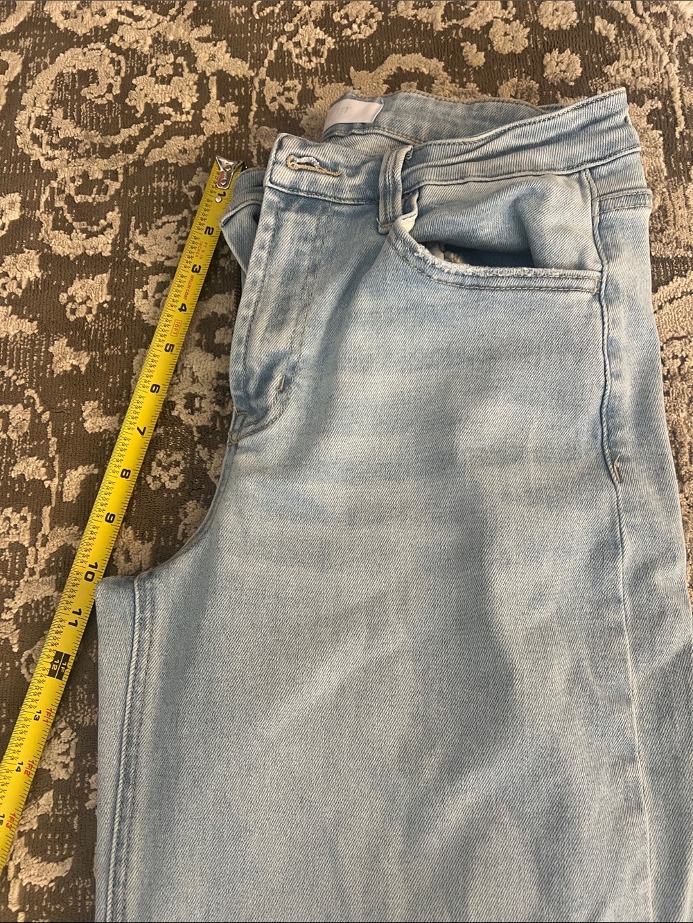Vervet, light wash, wide leg jeans, size 29, raw hem - Picture 7 of 8